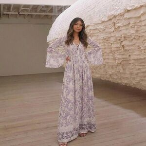 The Jetset Diaries Purple Floral Infinity Maxi Dress